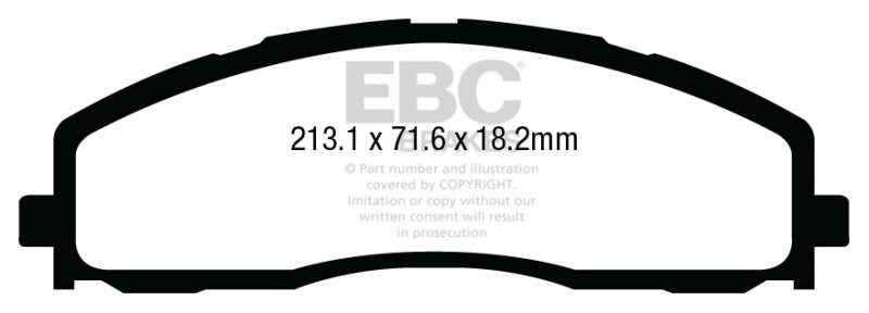 EBC Greenstuff 6000 Series Front Brake Pads for Ford F-250 & F-350 Super Duty (Part # ebcDP63015)