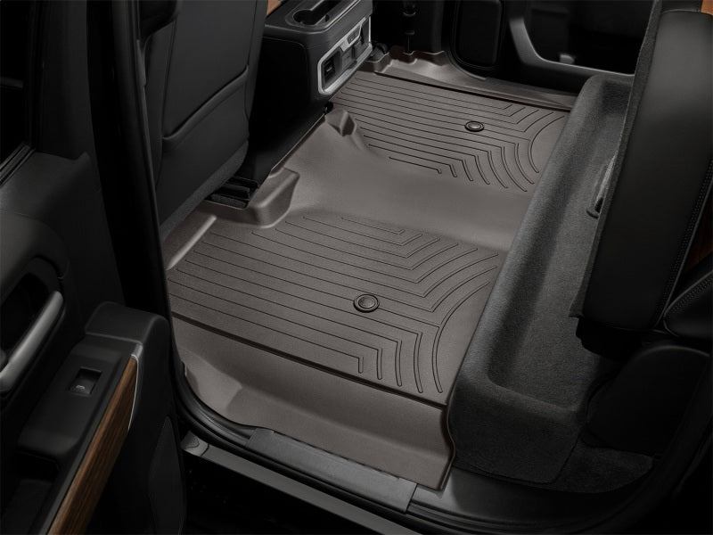 WeatherTech DigitalFit Rear FloorLiner for 2019 Chevrolet Silverado 1500 and GMC Sierra 1500 Crew Cab * Cocoa