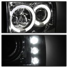 Load image into Gallery viewer, Spyder Halo LED Projector Headlights for Ford F-250 Super Duty 2002-2004, Version 2 Chrome with Bulbs Included