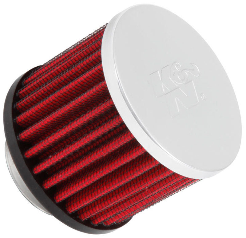 K&N Engineering 62-1440 Crankcase Vent Filter with Chrome Top and Black Rubber Base