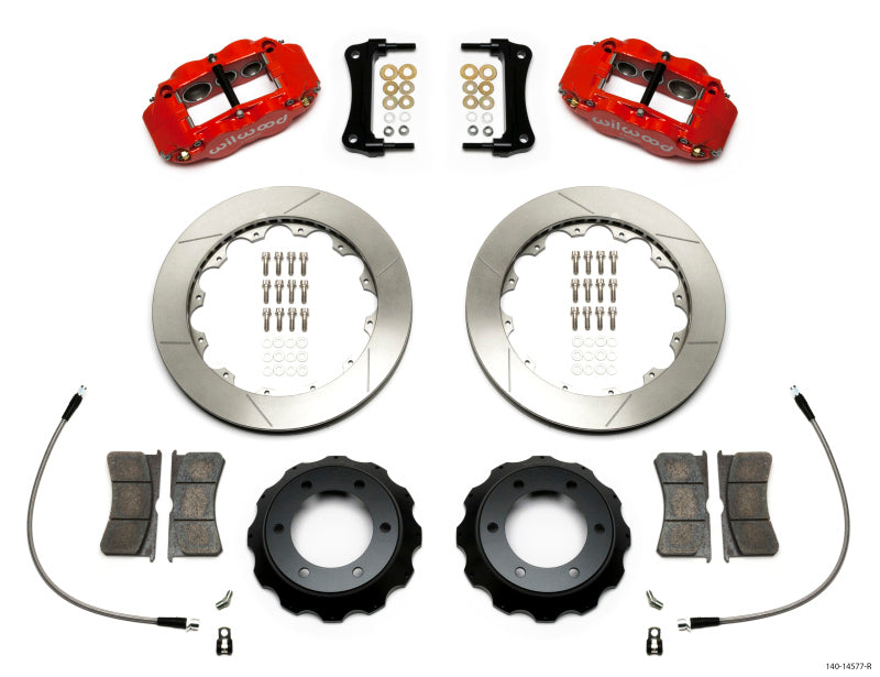Wilwood Narrow Superlite Red 6R Front Kit with 12.88-inch Slotted Rotor for 2005-2015 Toyota Tacoma