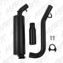 Load image into Gallery viewer, MBRP Armor BLK Series Cat Back Exhaust System for 2002-2006 Jeep Wrangler 2.5L &amp; 4.0L - Black Coated, Single Side Exit