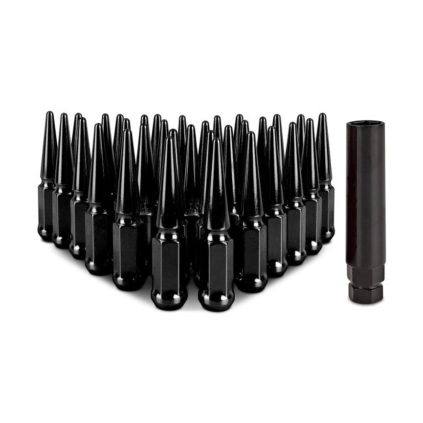 Mishimoto Steel Spiked Lug Nuts M14 x 1.5, 32-Piece Set in Black