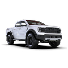 Load image into Gallery viewer, Rally Armor 23-25 Ford Ranger Raptor Black UR Mud Flap with White Logo