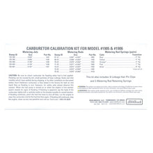 Load image into Gallery viewer, Edelbrock AVS2 Series Carburetor Calibration Kit #1948 for 1905 and 1906 Models