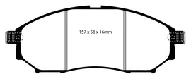 EBC Bluestuff NDX Front Brake Pads for 2005-2009 Nissan 350Z and Infiniti G35