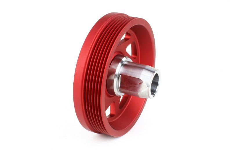Perrin Performance Lightweight Red Crank Pulley for Subaru WRX, Forester, and Legacy (2015-2021 Models)