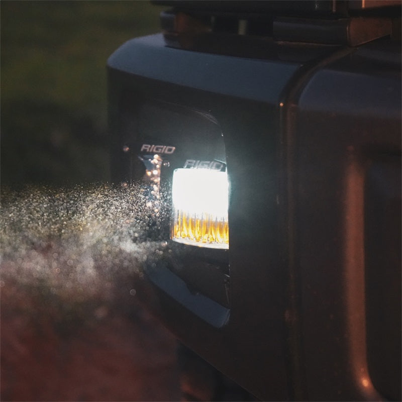 Rigid Industries D-Series SAE Fog Light Pair with Yellow and White LEDs