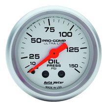 Load image into Gallery viewer, AutoMeter Ultra-Lite 52mm Mechanical Oil Pressure Gauge Part Number ATM4323