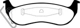 EBC Redstuff Ceramic Low Dust Rear Brake Pads for 2003-2005 Ford Crown Victoria