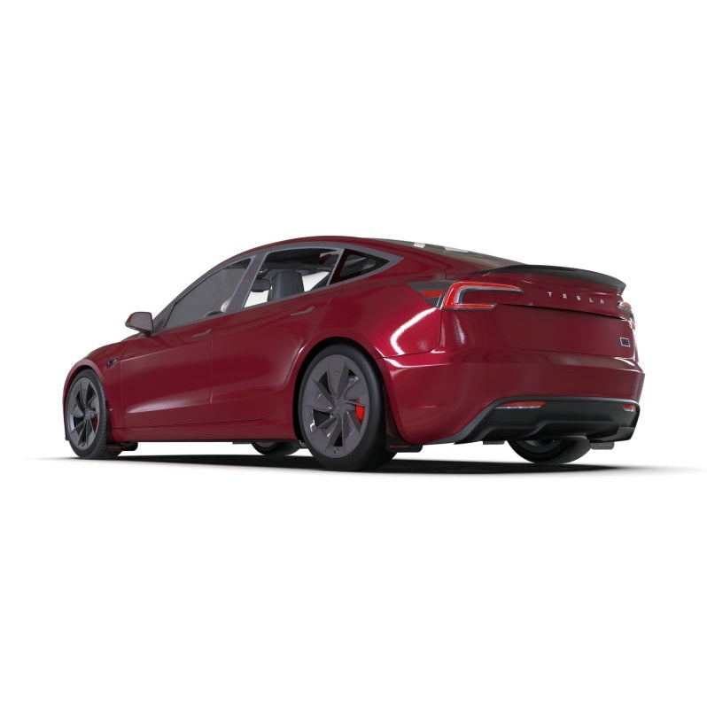 Rally Armor UR Mud Flaps for Tesla Model 3 2024, Highland Black with White Logo