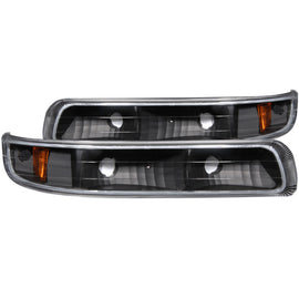 ANZO Euro Parking Light Assembly for Chevrolet Silverado 1500 and Tahoe – Clear Lens with Black Housing and Amber Reflector