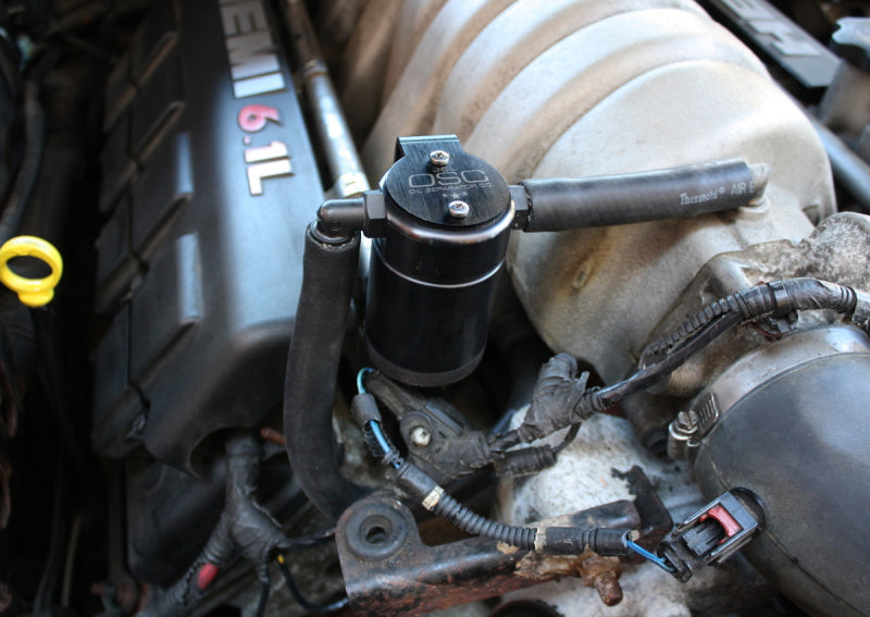 J&L JLT3062P-B 3.0 Oil Separator, Passenger Side, Black Anodized for 2005-2010 6.1L Hemi