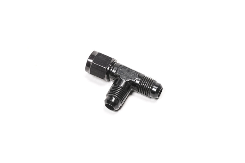 Radium Engineering 6AN Aluminum Male to Female Tee Fitting - Black