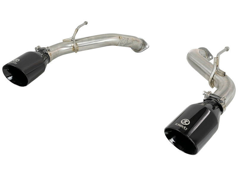aFe Takeda 2.5-inch 304 Stainless Steel Axle-Back Exhaust System with Black Tips for Infiniti Q50 2016-2019