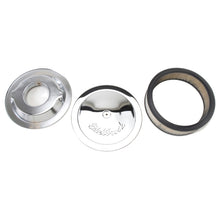 Load image into Gallery viewer, Edelbrock Part #1221 Triple Chrome Round Air Cleaner for 5-1/8" Carburetors