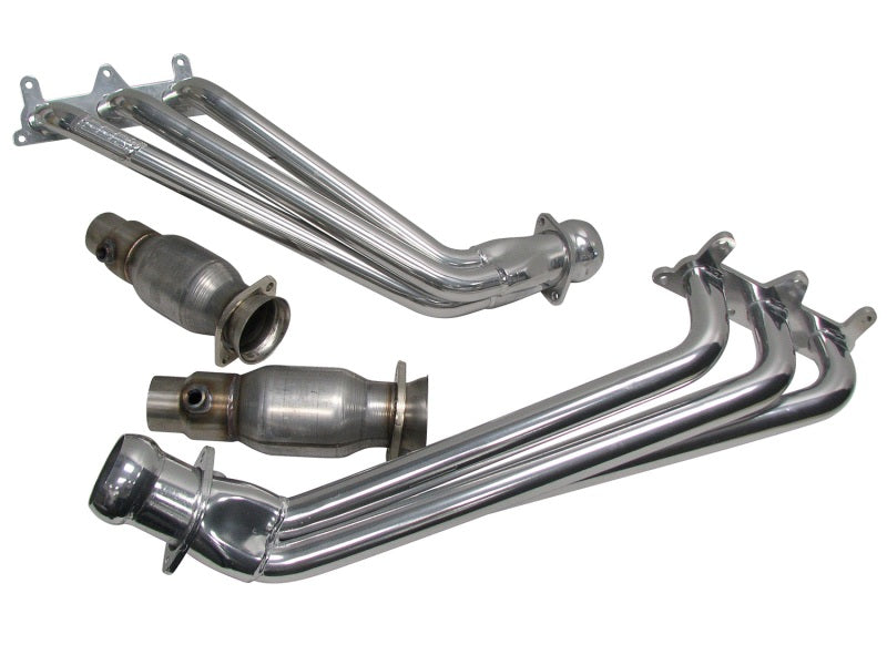 BBK 10-11 Camaro V6 Long Tube Exhaust Headers with Catalytic Converters – 1 5/8 inch Silver Ceramic Finish