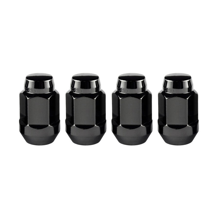 McGard Black Bulge Cone Seat Style Lug Nut Set M14 x 1.5 - 4 Pack