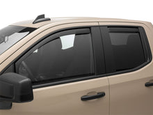 Load image into Gallery viewer, WeatherTech Side Window Deflectors for 2019-2020 Chevrolet Silverado 1500 and GMC Sierra 1500 Double Cab, Front and Rear, Dark Smoke, Part Number WET86930IM