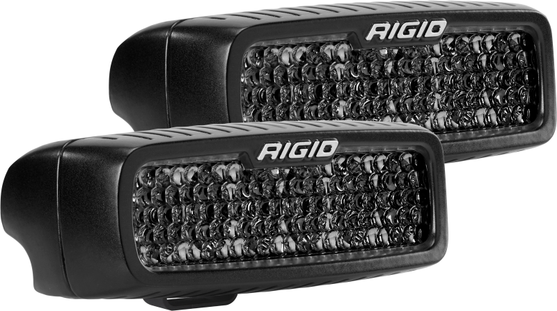Rigid Industries SR-Q Series PRO Midnight Edition LED Spot Lights * Diffused Pair for Automotive Use