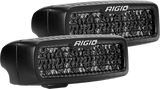 Rigid Industries SR-Q Series PRO Midnight Edition LED Spot Lights * Diffused Pair for Automotive Use