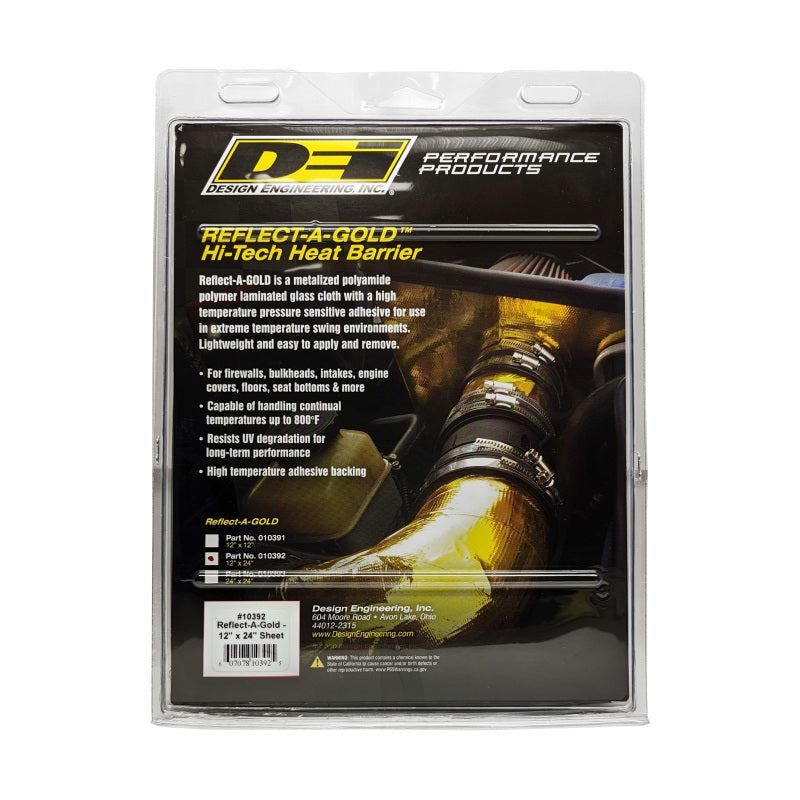 DEI Reflect-A-GOLD 12x24 Heat Shield Sheet for Automotive Thermal Protection