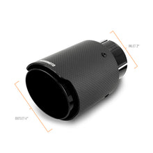 Load image into Gallery viewer, Mishimoto Carbon Fiber Muffler Tip 3-inch Inlet, 4-inch Outlet with Black Finish