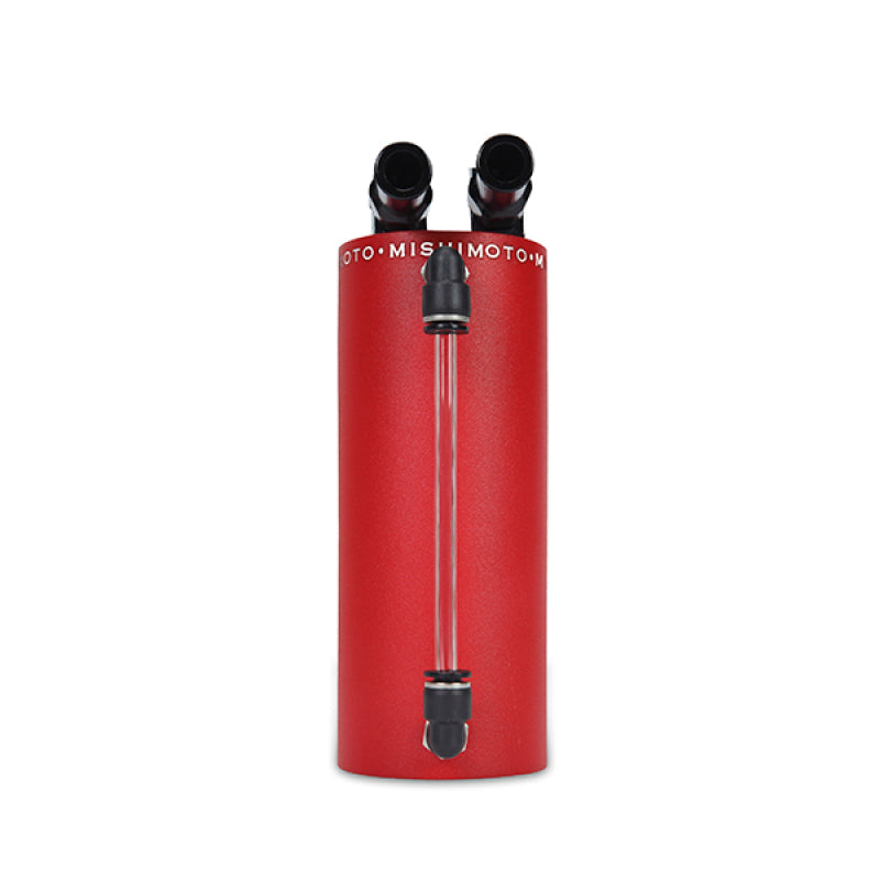 Mishimoto Small Aluminum Oil Catch Can - Wrinkle Red for Improved Engine Performance