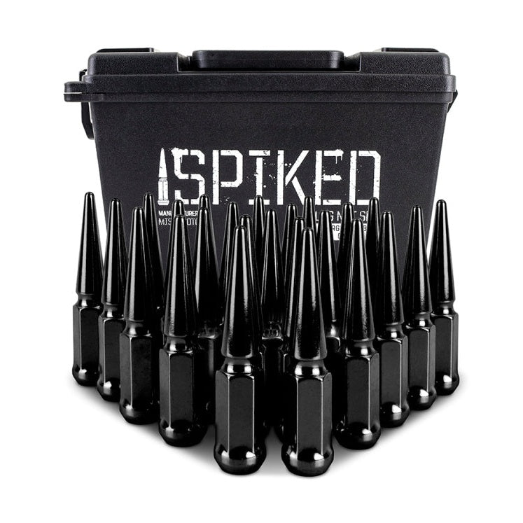 Mishimoto Steel Spiked Lug Nuts M12 x 1.5 – 24-Piece Set in Black