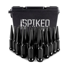 Load image into Gallery viewer, Mishimoto Steel Spiked Lug Nuts M12 x 1.5 – 24-Piece Set in Black