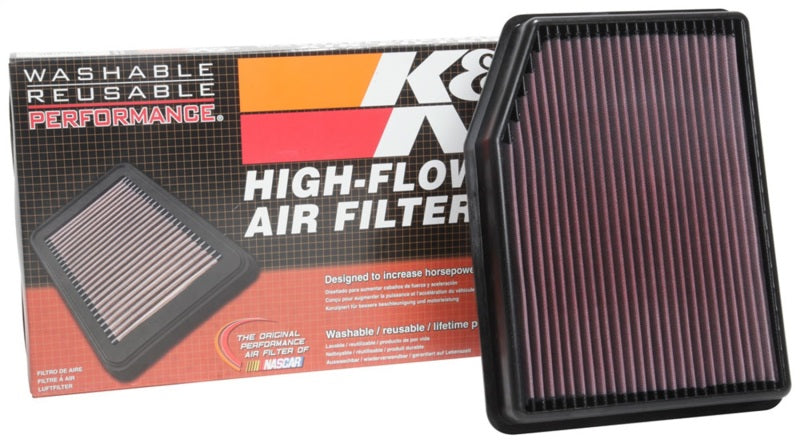 K&N Engineering 33-5083 High-Flow Reusable Air Filter for Chevy Silverado 1500 and GMC Sierra 1500 2019 V8-5.3L