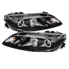 Load image into Gallery viewer, Spyder Mazda 6 2003-2005 Halo DRL LED Projector Headlights with Fog Lights - Black (Part Number: PRO-YD-M603-FOG-DRL-BK)