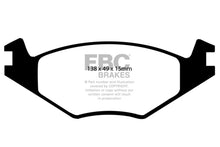 Load image into Gallery viewer, EBC Greenstuff 2000 Series Sport Front Brake Pads for 1990-1993 Volkswagen Cabriolet