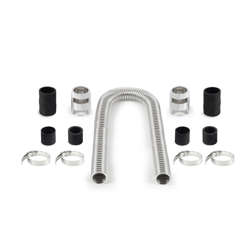 Mishimoto Universal Flexible Radiator Hose Kit Chrome — 36-inch Stainless Steel Replacement for Chevrolet Camaro