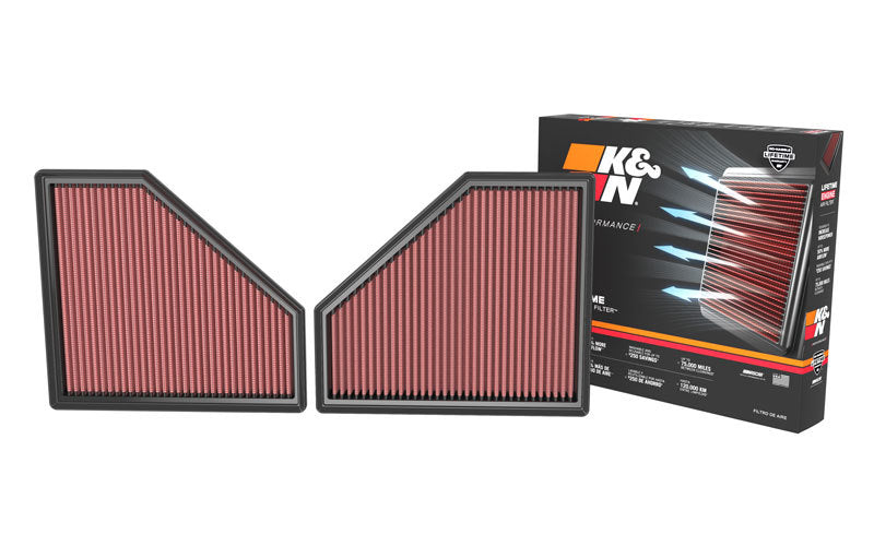 K&N Engineering High-Flow Replacement Air Filter for BMW M3 and M4 (Part No. 33-3171)