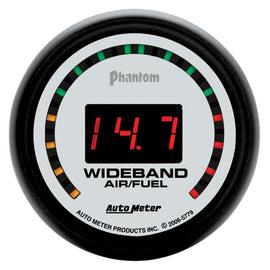 AutoMeter Phantom 52mm Digital Street Wideband Air/Fuel Ratio Gauge Part Number atm5779