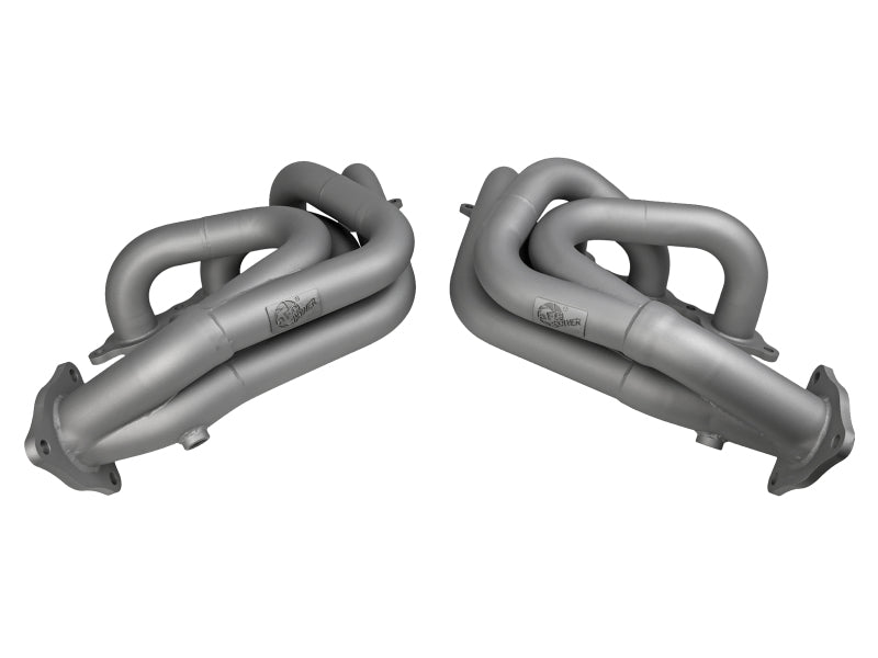 aFe Twisted 304SS Header for Chevrolet Corvette C8 6.2L V8 - Titanium Ceramic Coated