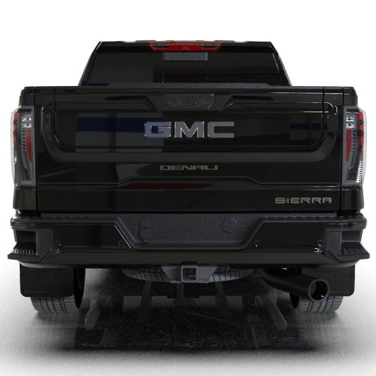 Rally Armor 20-26 GMC Sierra 2500/3500 HD Denali Black Mud Flap with Metallic Black Logo