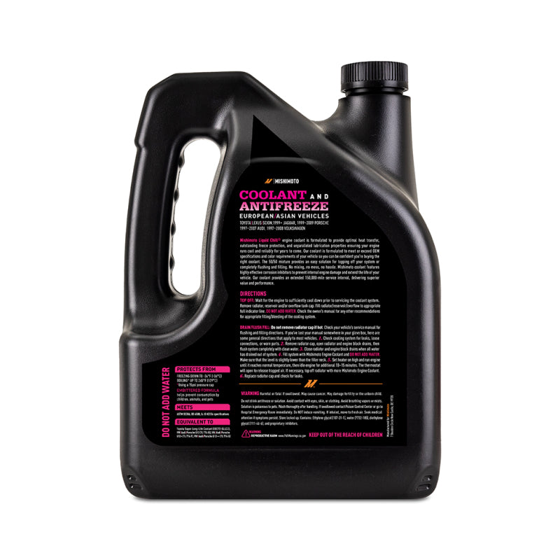 Mishimoto Liquid Chill OE Coolant for European and Asian Vehicles - 1 Gallon Pink/Red Part Number misMMRA-LC-EG-PK