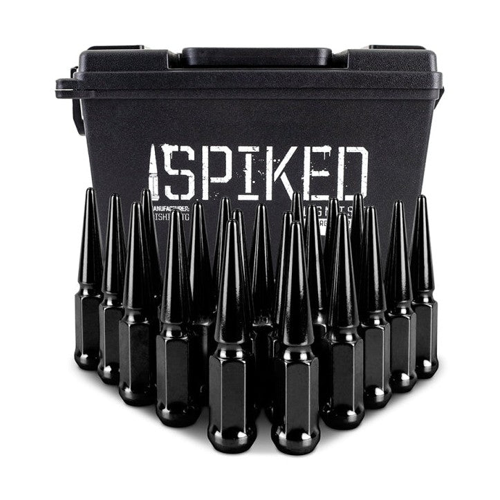 Mishimoto Steel Spiked Lug Nuts M12x1.5 – 20-Piece Black Set for BMW Z3