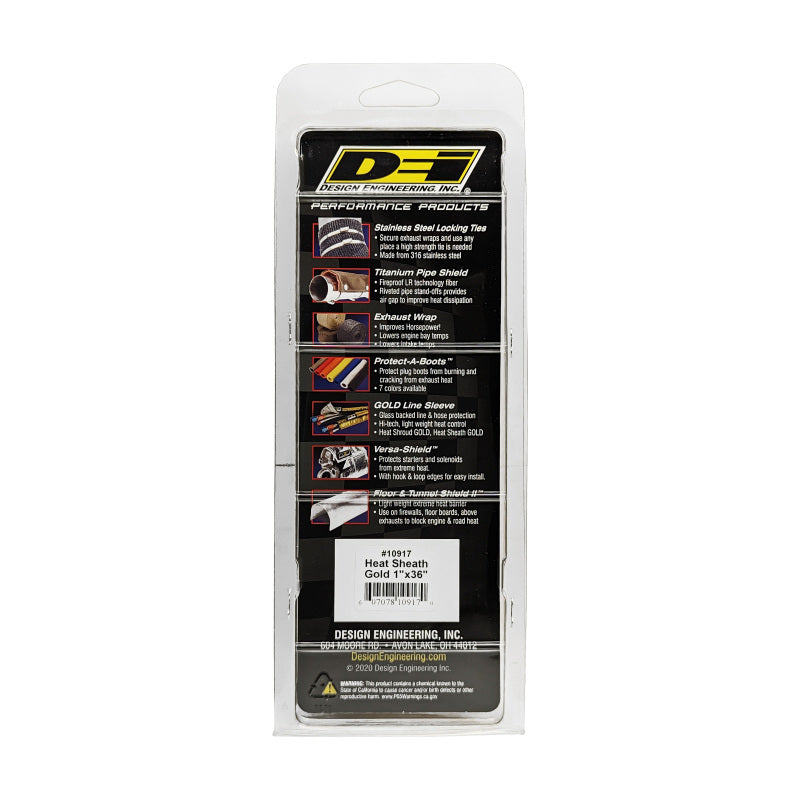 DEI Heat Sheath GOLD™ 1 Inch x 36 Inch High-Temperature Heat and Abrasion Sleeve