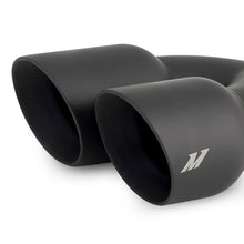 Load image into Gallery viewer, Mishimoto Dual Offset Exhaust Tips 2.5-inch Inlet, 3-inch Outlet Slash Cut in Black