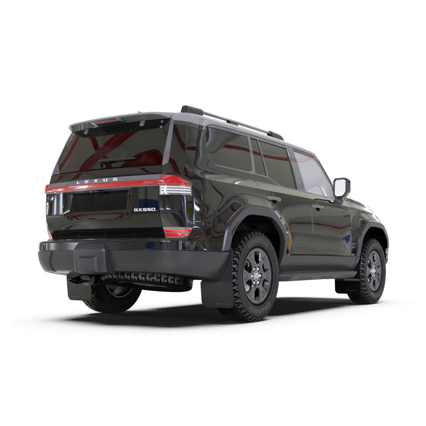 Rally Armor Lexus GX 550 2024-2025 Luxury Black UR Mud Flaps with Metallic Black Logo