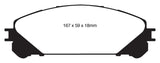 EBC Greenstuff 10+ Front Brake Pads for Lexus RX350 3.5 (Japan) - Heavy Duty Offroad Performance