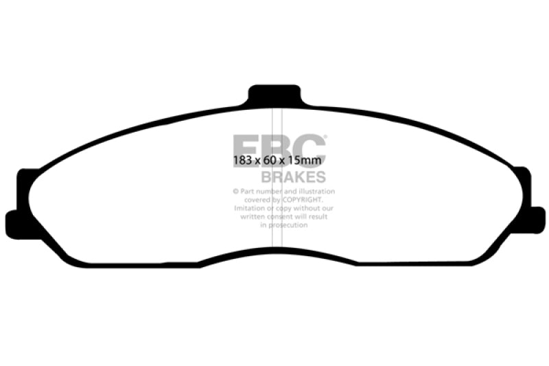 EBC Redstuff Ceramic Low Dust Front Brake Pads for Chevrolet Corvette 1998-2007
