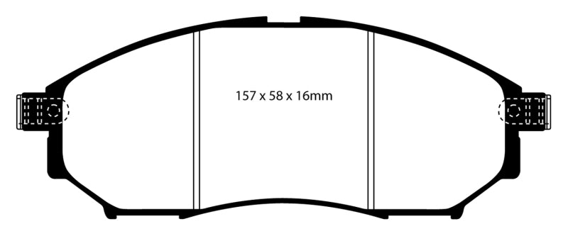 EBC Greenstuff 06-09 Infiniti FX35 Front Brake Pads - Heavy Duty 4x4 Offroad Performance