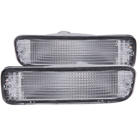 ANZO 1995-1997 Toyota Tacoma Euro Parking Lights with Clear Lenses and Chrome Housing
