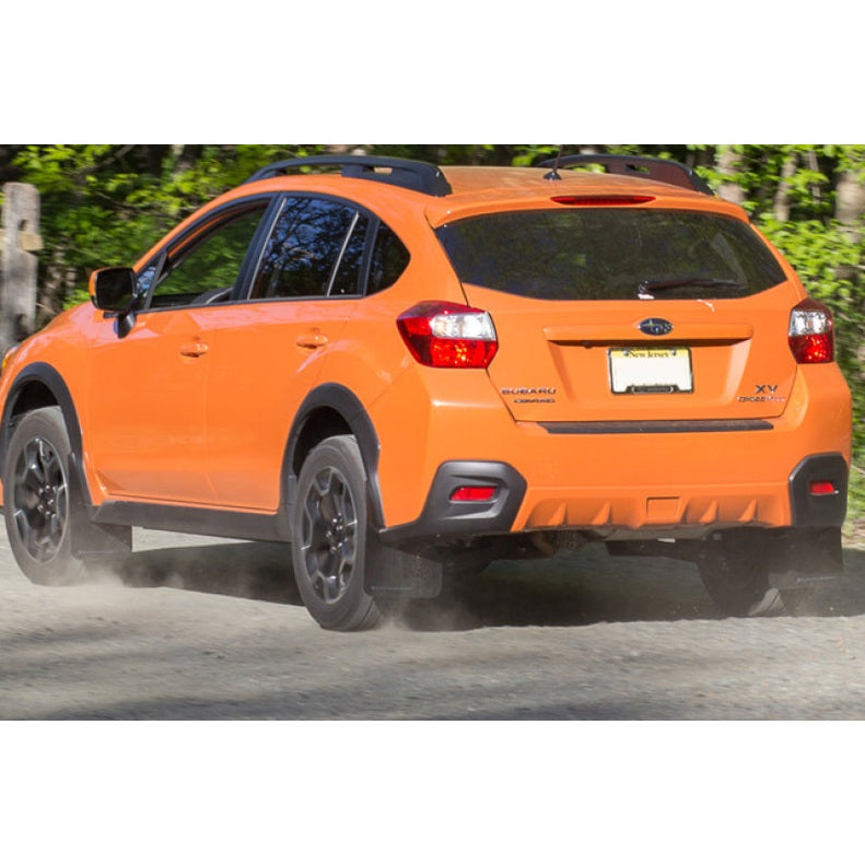 Rally Armor UR Series Mud Flaps for Subaru XV Crosstrek 2013-2015 — Black with Red Logo