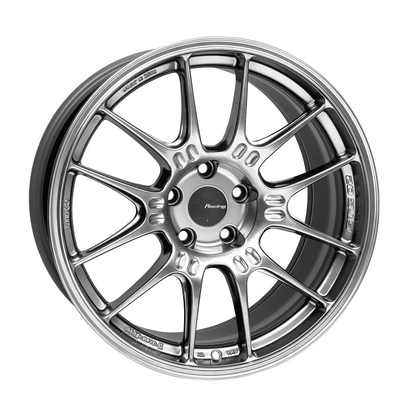 Enkei GTC02 18x9 Inch Hyper Silver Wheel with 5x112 Bolt Pattern and 25mm Offset