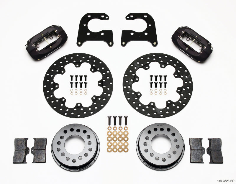 Wilwood Forged Dynalite Rear Drag Kit with Drilled Rotor for Big Ford 2.50-inch Offset